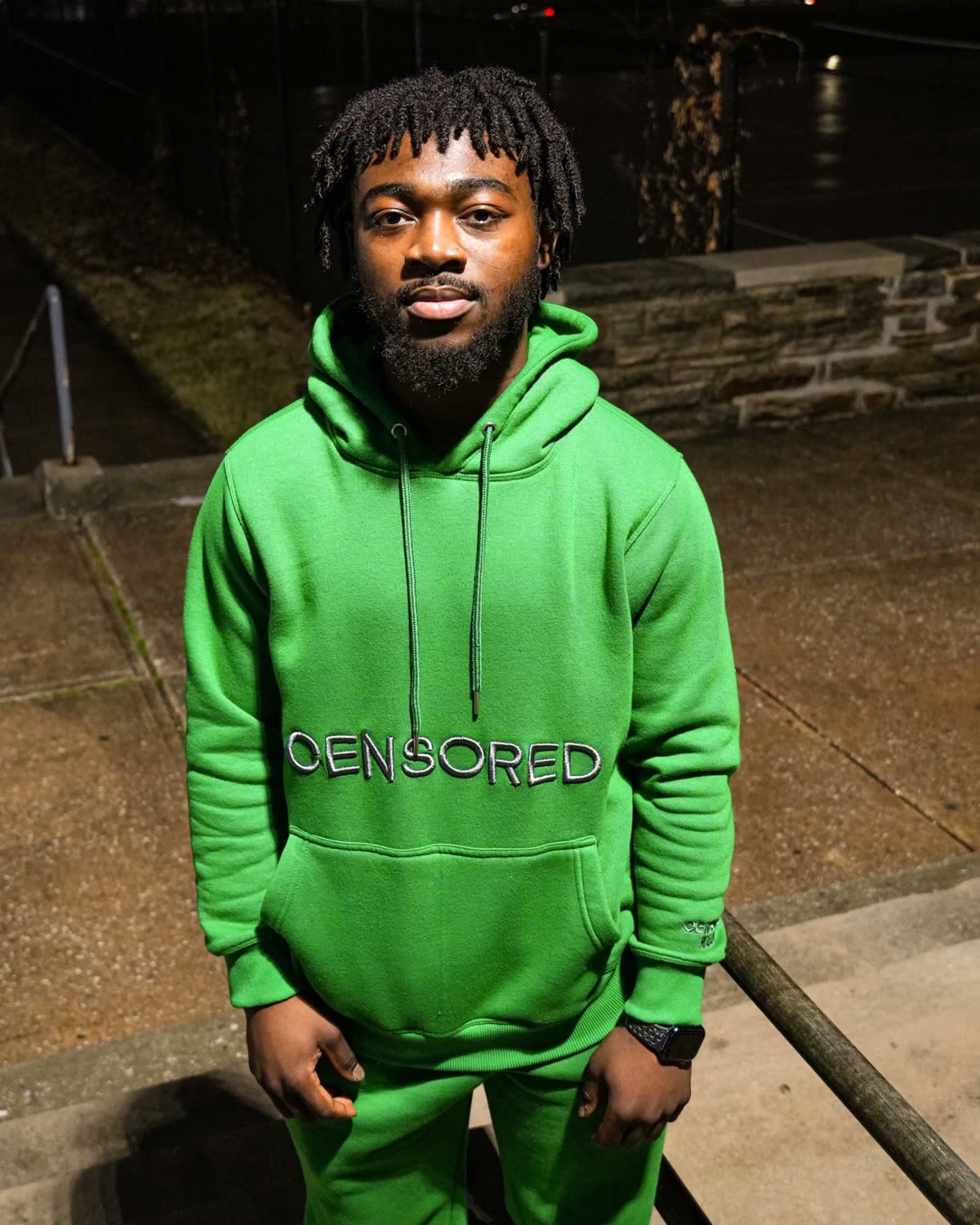 CENSORED EMBROIDERED HOODIE SET